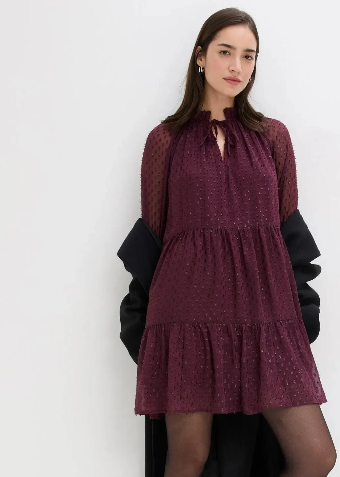 Tunika-Kleid mit Glitzereffekt