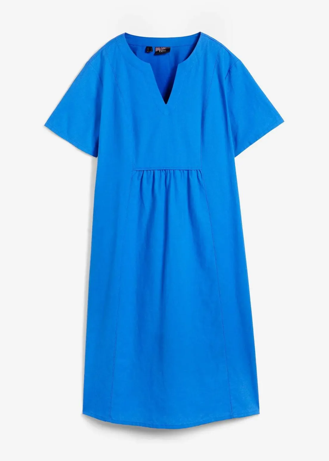 Tunika-Kleid mit Taschen aus Leinen-Baumwoll-Mix