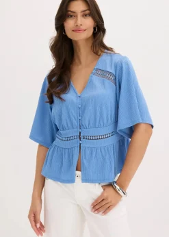 Tunika-Shirt mit Spitze