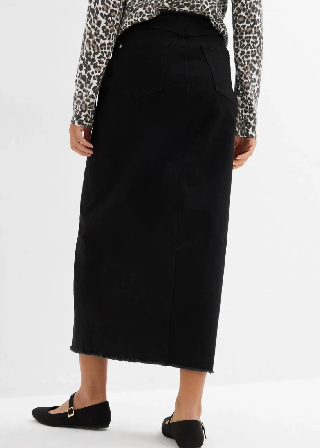 Twill-Rock mit Fransen