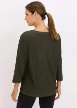 Ultrasoftes Funktionsshirt mit ¾ Ärmel, schnelltrocknend