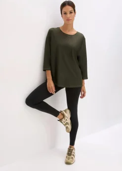 Ultrasoftes Funktionsshirt mit ¾ Ärmel, schnelltrocknend