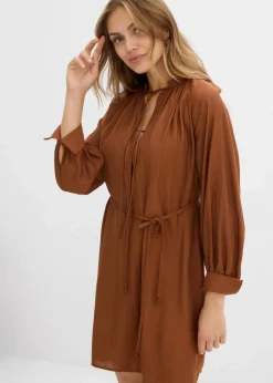 Umstands- und Stillblusenkleid aus fließender Viskose