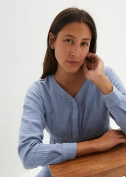 Umstands- und Stillkleid aus Baumwoll-Musselin