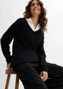 Umstands- und Stillset aus Pullover und ärmelloser Bluse aus Bio-Baumwolle