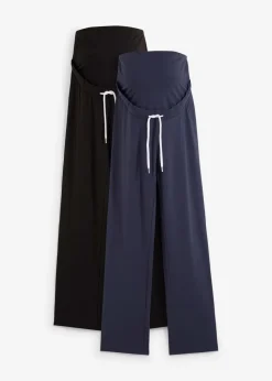 Umstandshosen aus Baumwoll-Jersey, Straight Leg (2er-Pack)