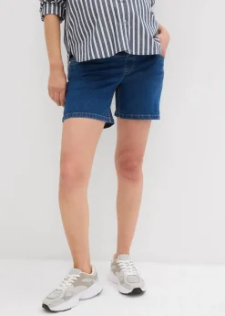 Umstandsjeansshorts aus Baumwoll- Stretchdenim