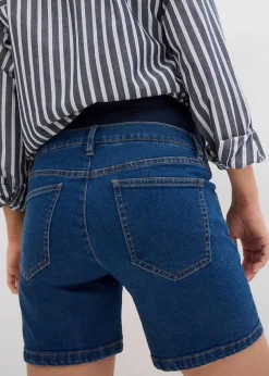 Umstandsjeansshorts aus Baumwoll- Stretchdenim