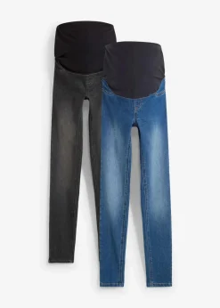 Umstandsjeggings mit Baumwolle (2er Pack), Skinny