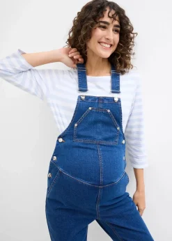 Umstandslatzhose mit verstellbarer Bauchweite, Straight Leg