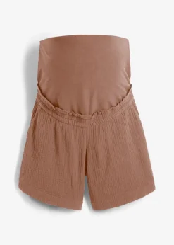 Umstandsshorts aus reinem Baumwoll-Musselin