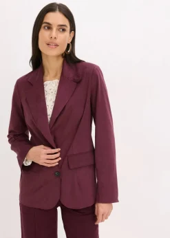 Velourslederimitat-Blazer