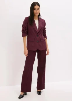 Velourslederimitat-Blazer