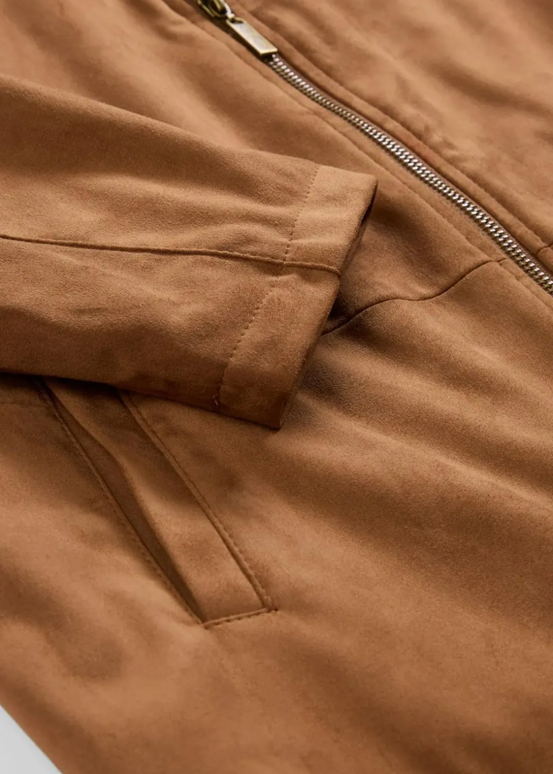 Velourslederimitat-Jacke