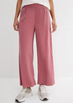 Verkürzte Hose aus weichem Viskose-Mix