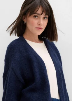 Verkürzte Oversize Grobstrickjacke