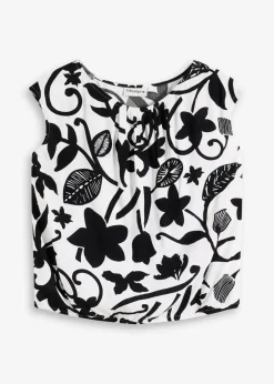 verkürztes Blusentop aus fließender Viskose