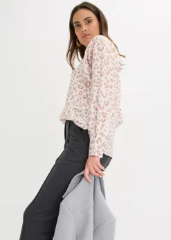 Viskose- Bluse mit Fledermausärmeln