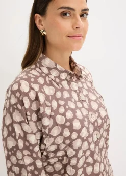 Viskose- Bluse mit Fledermausärmeln