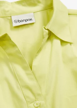 Vokuhila-Bluse aus Baumwoll-Mix