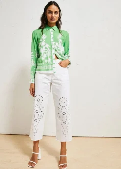 Vokuhila-Bluse aus fließender Viskose