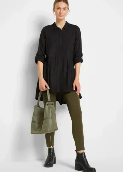 Vokuhila-Bluse aus reiner Viskose