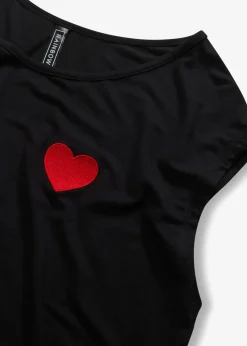 Vokuhila-Shirt aus fließendem Viskosemix