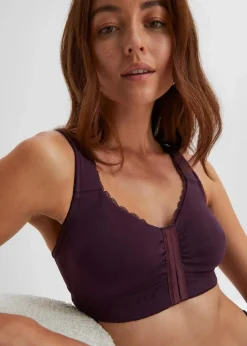 Vorderverschluss-BH ohne Bügel mit Bio-Baumwolle (2er Pack)