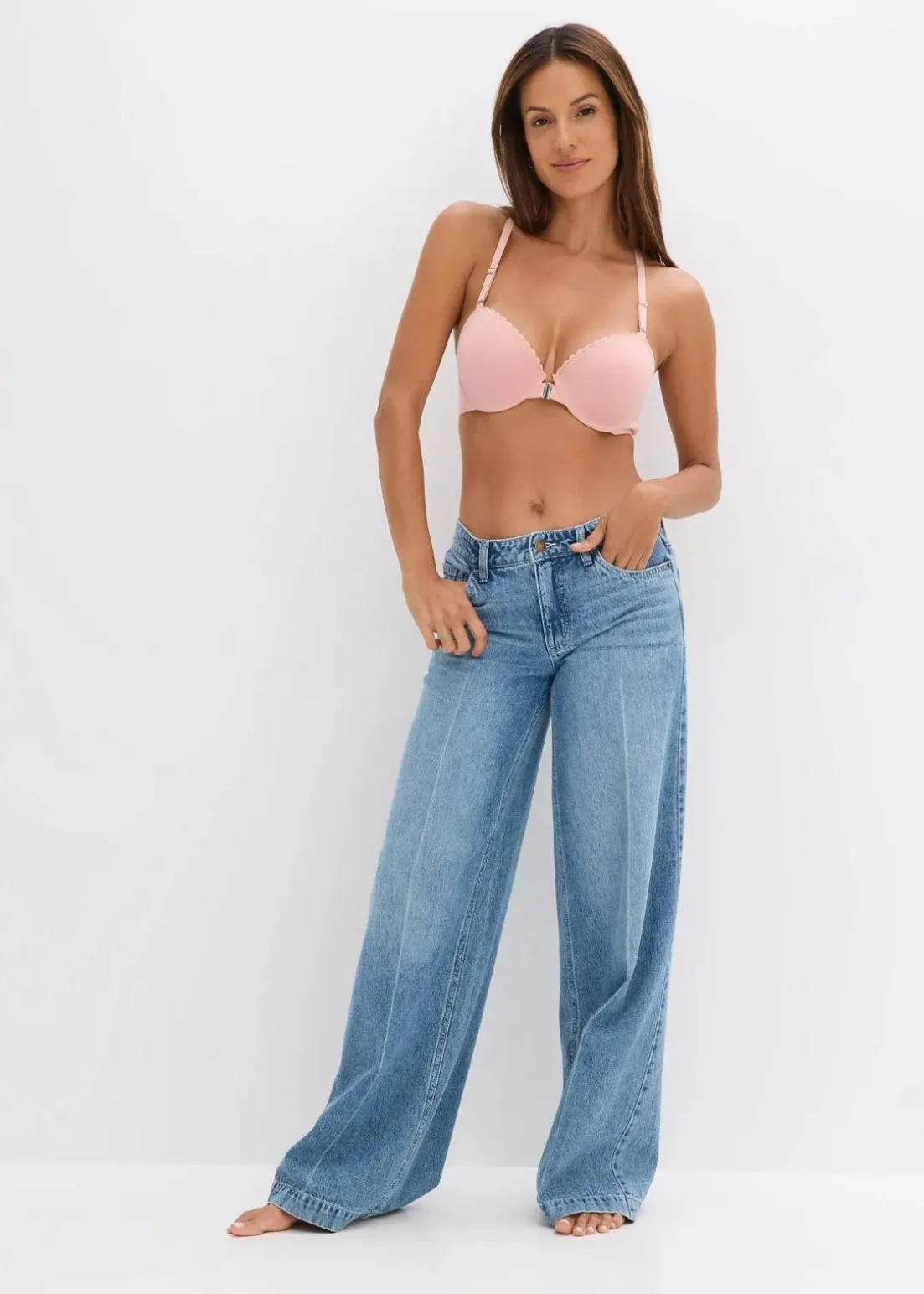 Vorderverschluss-Schalen BH mit Bügel mit Baumwolle (2er Pack)