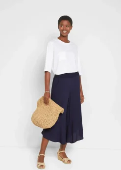 Wadenlange Culotte aus nachhaltiger Viskose