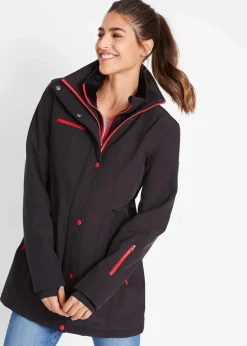 wasserabweisende Stretch-Softshell-Longjacke