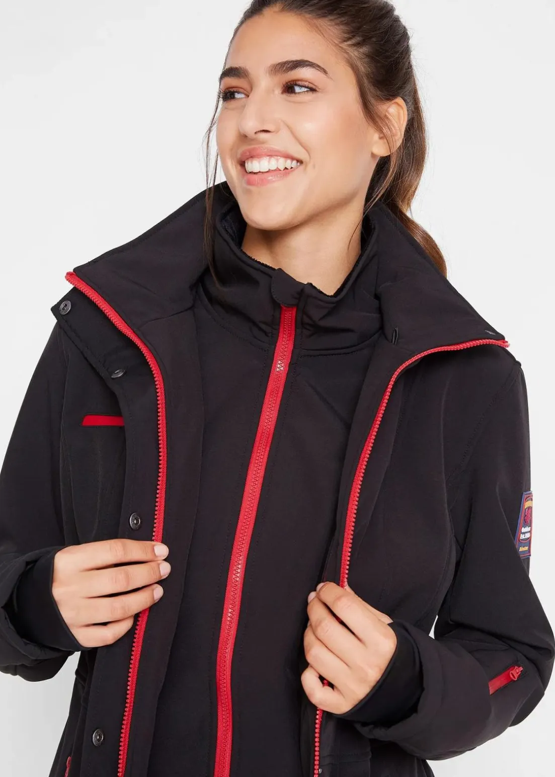 wasserabweisende Stretch-Softshell-Longjacke