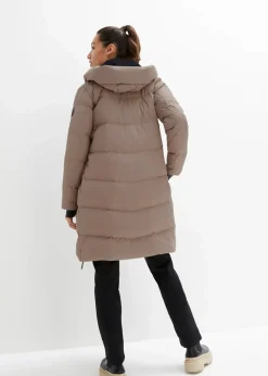 wasserabweisender Daunenmantel mit bedrucktem Innenfutter