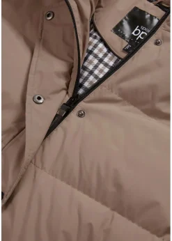 wasserabweisender Daunenmantel mit bedrucktem Innenfutter