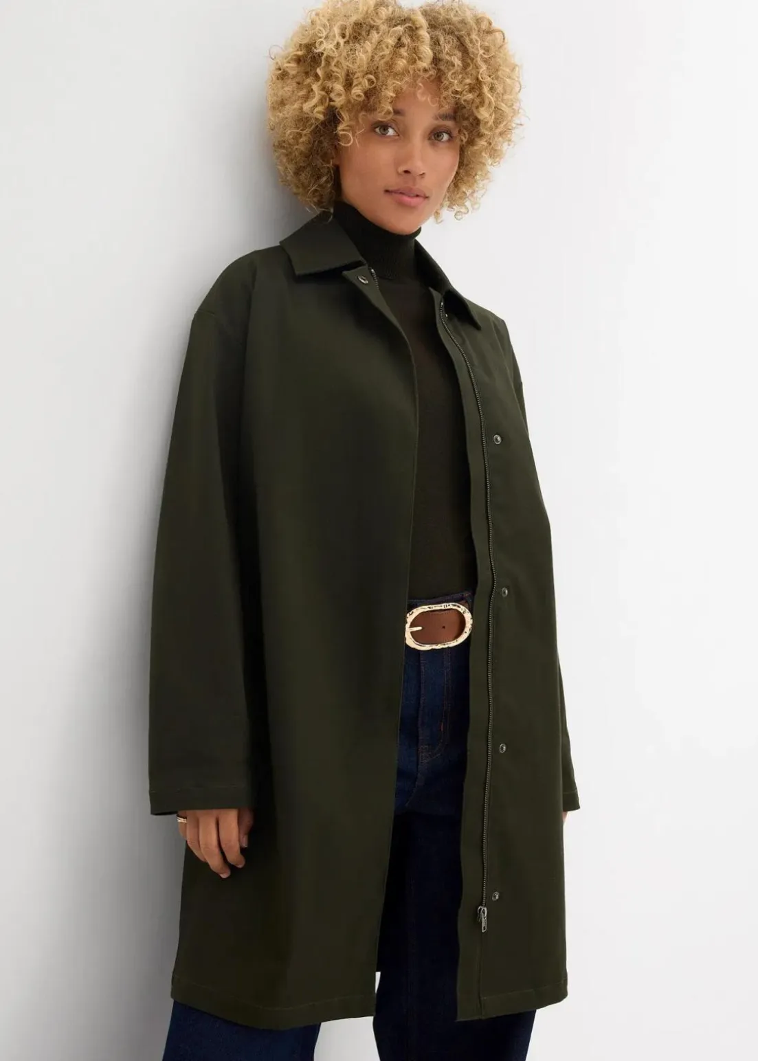 Wasserabweisender Trenchcoat, Oversized