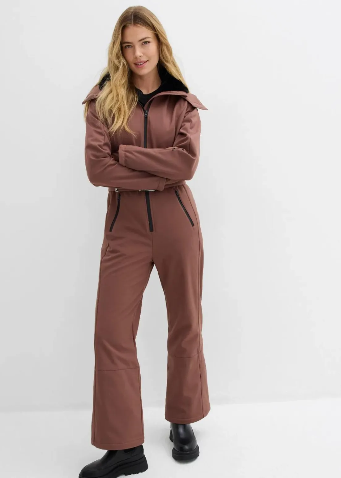 wasserabweisender, warmgefütterter Softshell-Skianzug