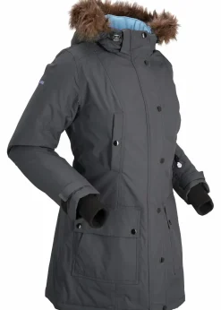 wasserdichte Funktions-Outdoor-Longjacke mit Kapuze