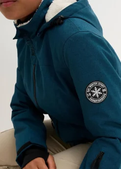 wasserdichte Funktions-Outdoor-Longjacke mit Teddyfleece