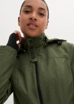 wasserdichte Funktions-Outdoor-Longjacke mit Teddyfleece