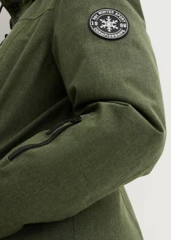 wasserdichte Funktions-Outdoor-Longjacke mit Teddyfleece