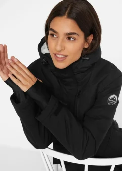 wasserdichte Funktions-Parka mit Teddyfleece in der Kapuze