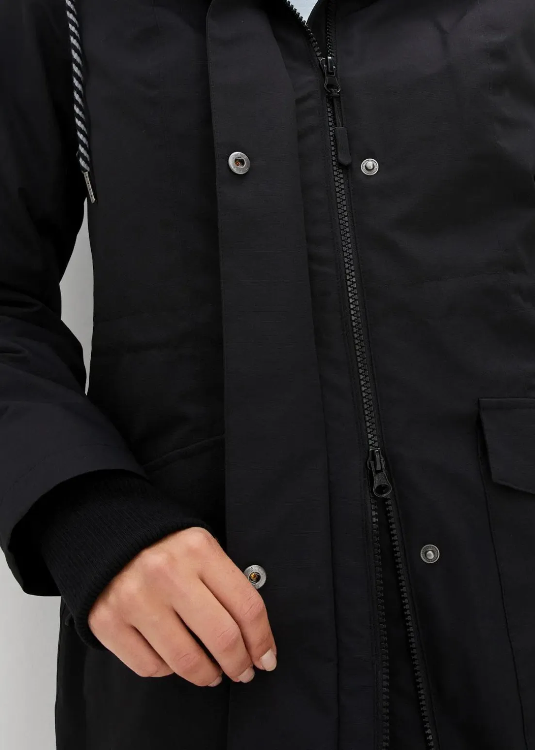 wasserdichte 3in1 Longjacke mit praktischen Taschen