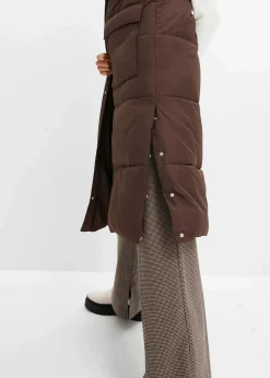 Wattierte Steppweste mit abnehmbarer Kapuze