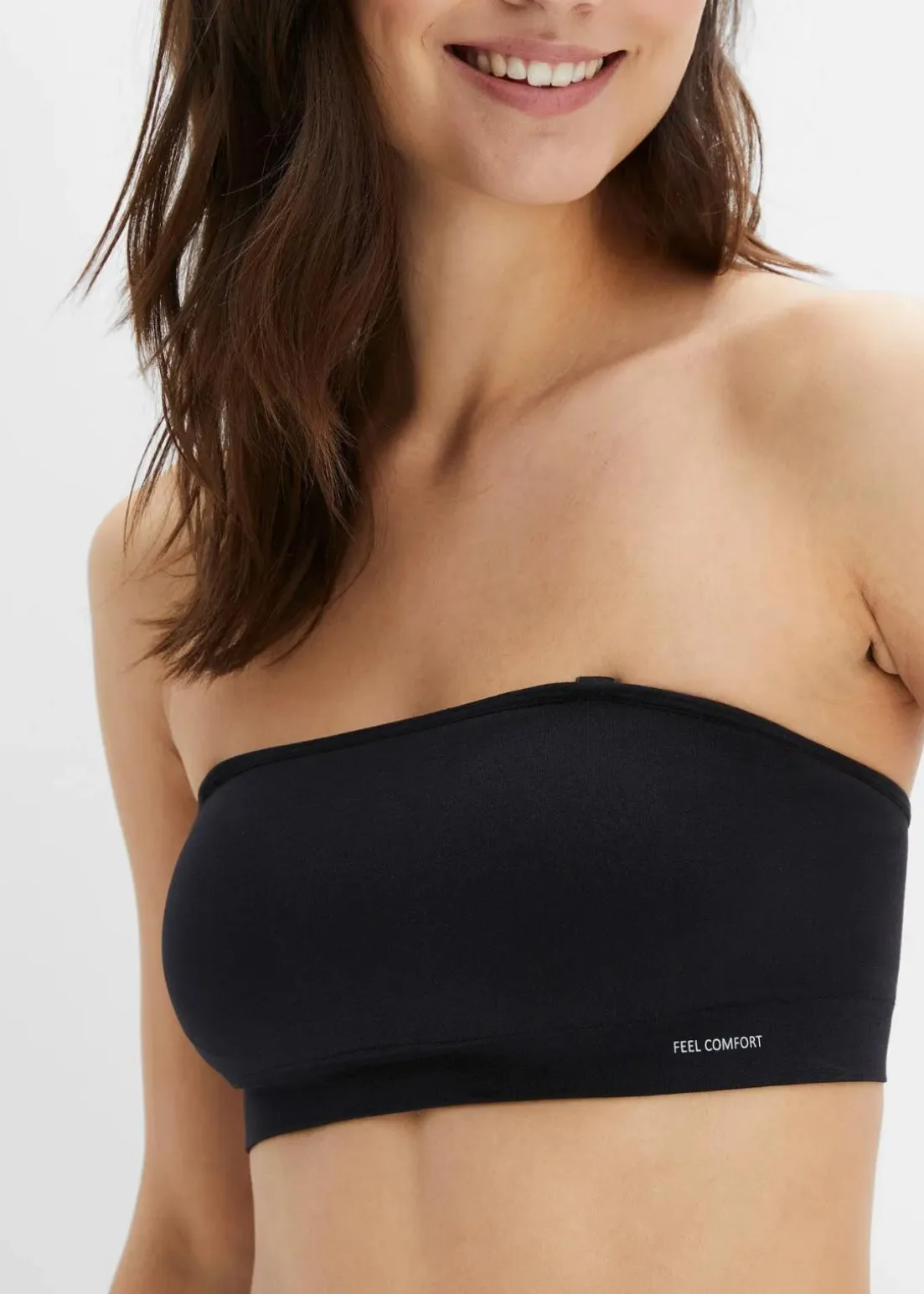 Wattierter Feel Comfort Seamless Bandeau-BH mit abnehmbaren Trägern
