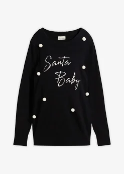 weihnachtlicher Umstandspullover aus Bio-Baumwolle