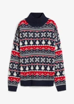 Weihnachtspullover mit Turtleneck
