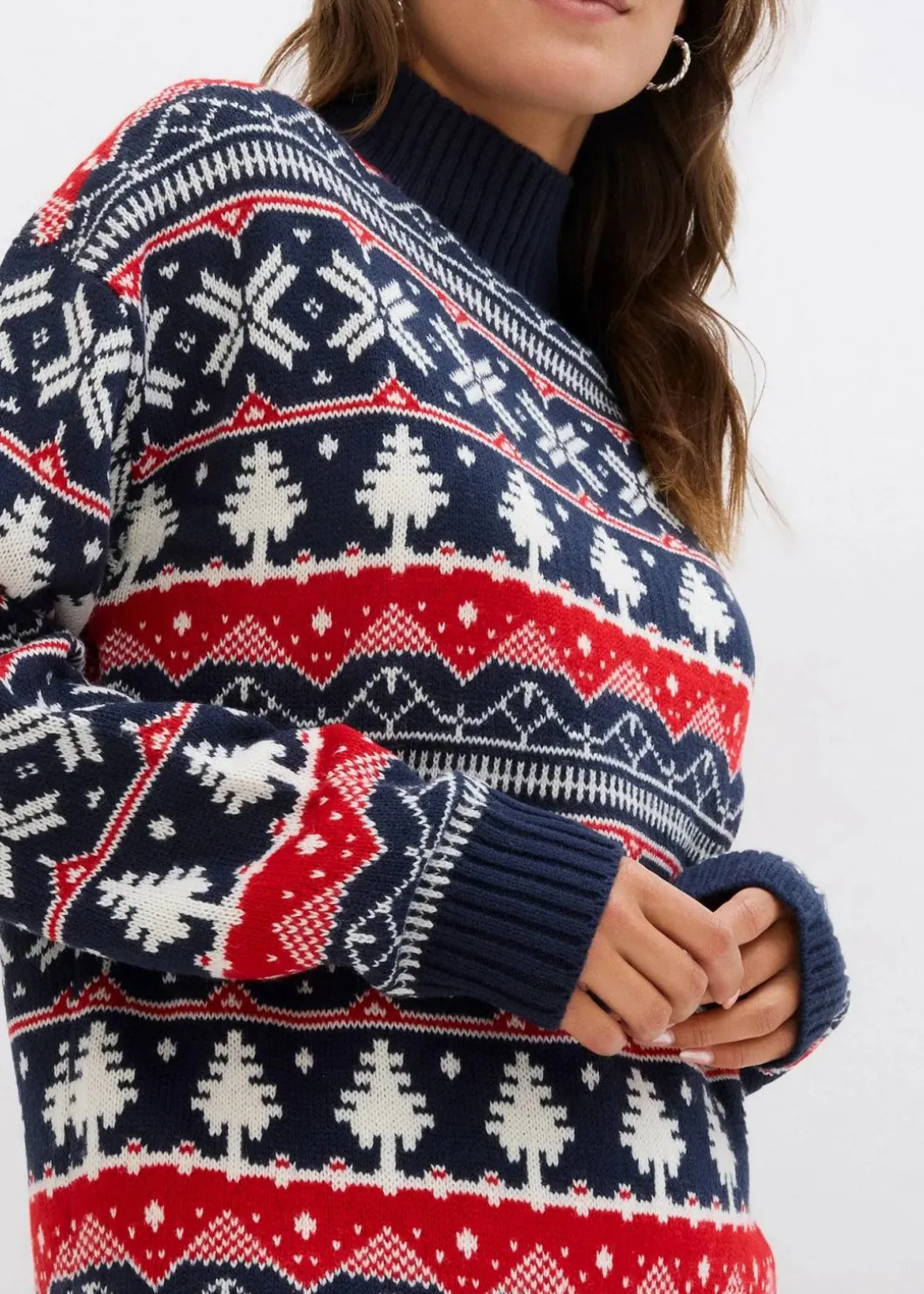 Weihnachtspullover mit Turtleneck