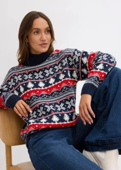 Weihnachtspullover mit Turtleneck