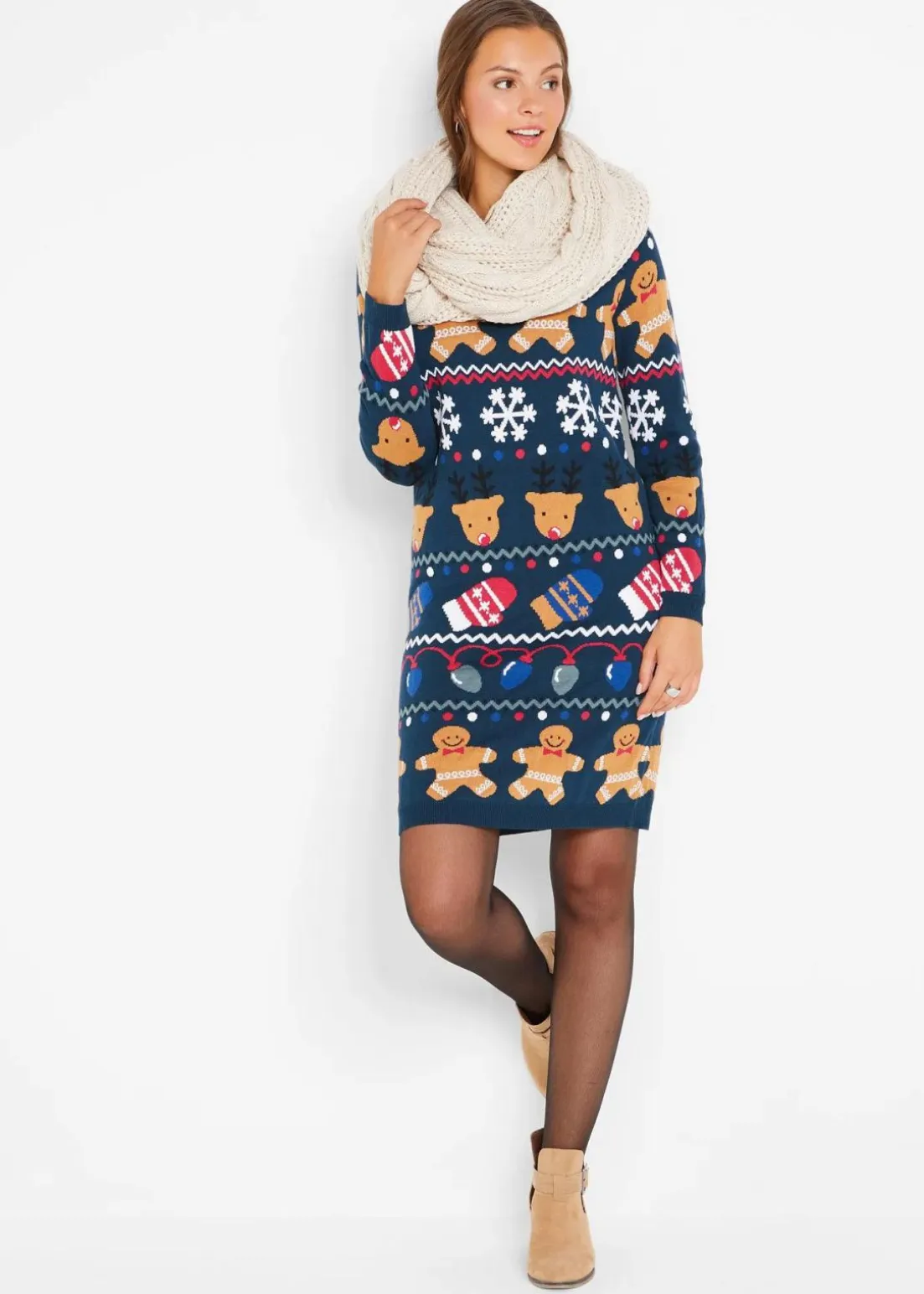 Weihnachts-Strickkleid