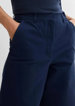 Weite 7/8 Hose aus elastischem Bio-Baumwoll-Mix
